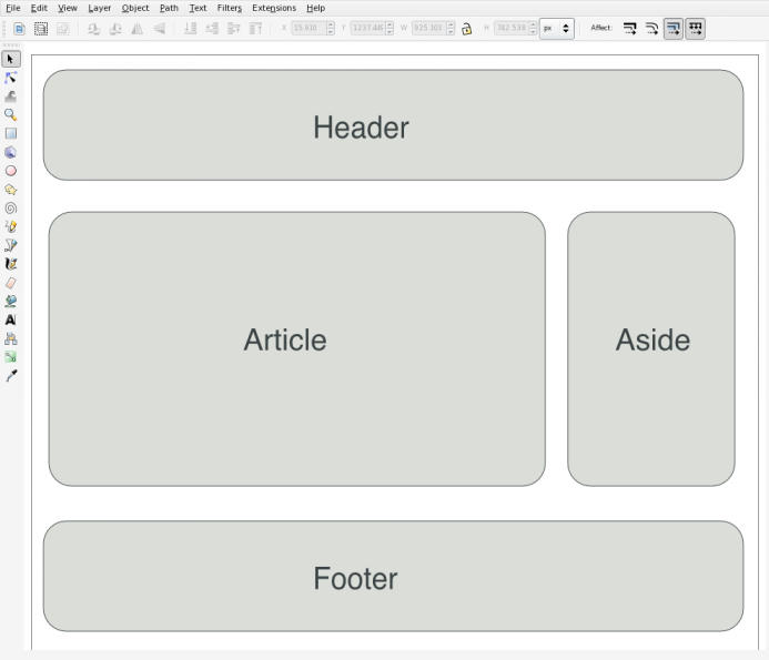 3-web-structure The basic structure for the website.