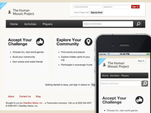 Web application design for Human Mosaic Project