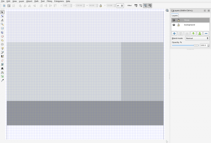 Our export layer - with the sections varied shades of gray so we can easily pick them out.